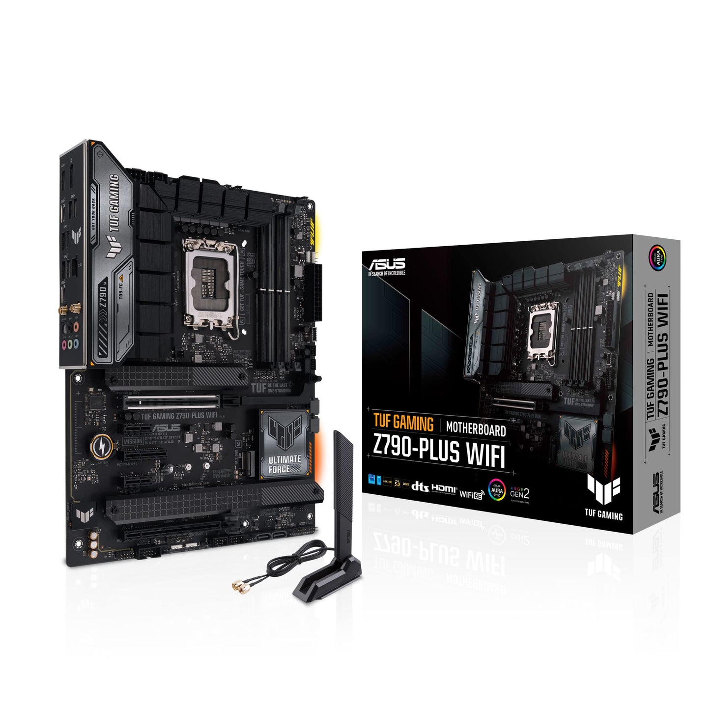 ASUS TUF Gaming Z790-Plus WiFi LGA 1700(Intel 14th,12th &13th Gen) ATX Gaming Motherboard(PCIe 5.0,DDR5,4xM.2 Slots,16+1 DrMOS,WiFi 6,2.5Gb LAN,Front USB 3.2 Gen 2 Type-C,Thunderbolt 4(USB4),Aura RGB)