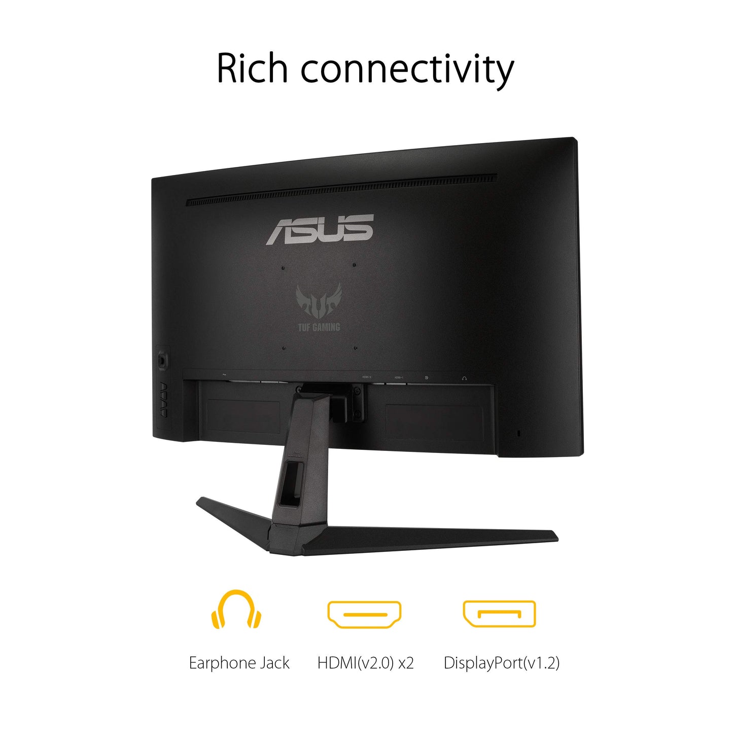 ASUS TUF Gaming 32" 1440P HDR Curved Monitor (VG32VQ1B) - QHD (2560 x 1440), 165Hz (Supports 144Hz), 1ms, Extreme Low Motion Blur, Speaker, FreeSync Premium, VESA Mountable, DisplayPort, HDMI,BLACK