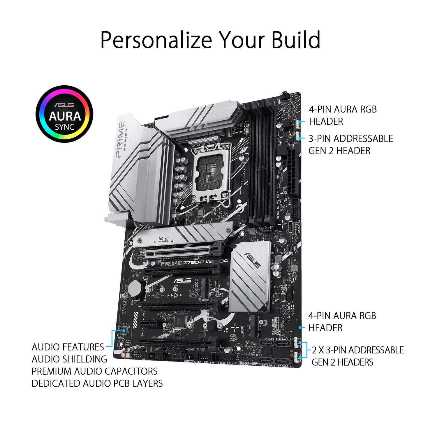 ASUS Prime Z790-A WiFi 6E LGA 1700(Intel 14th,13th&12th) ATX Motherboard (16+1 DrMOS, PCIe 5.0,DDR5,4X M.2 Slots,2.5 Gb LAN,USB 3.2 Gen 2 Front Panel Type-C, Thunderbolt 4/USB4, DP)