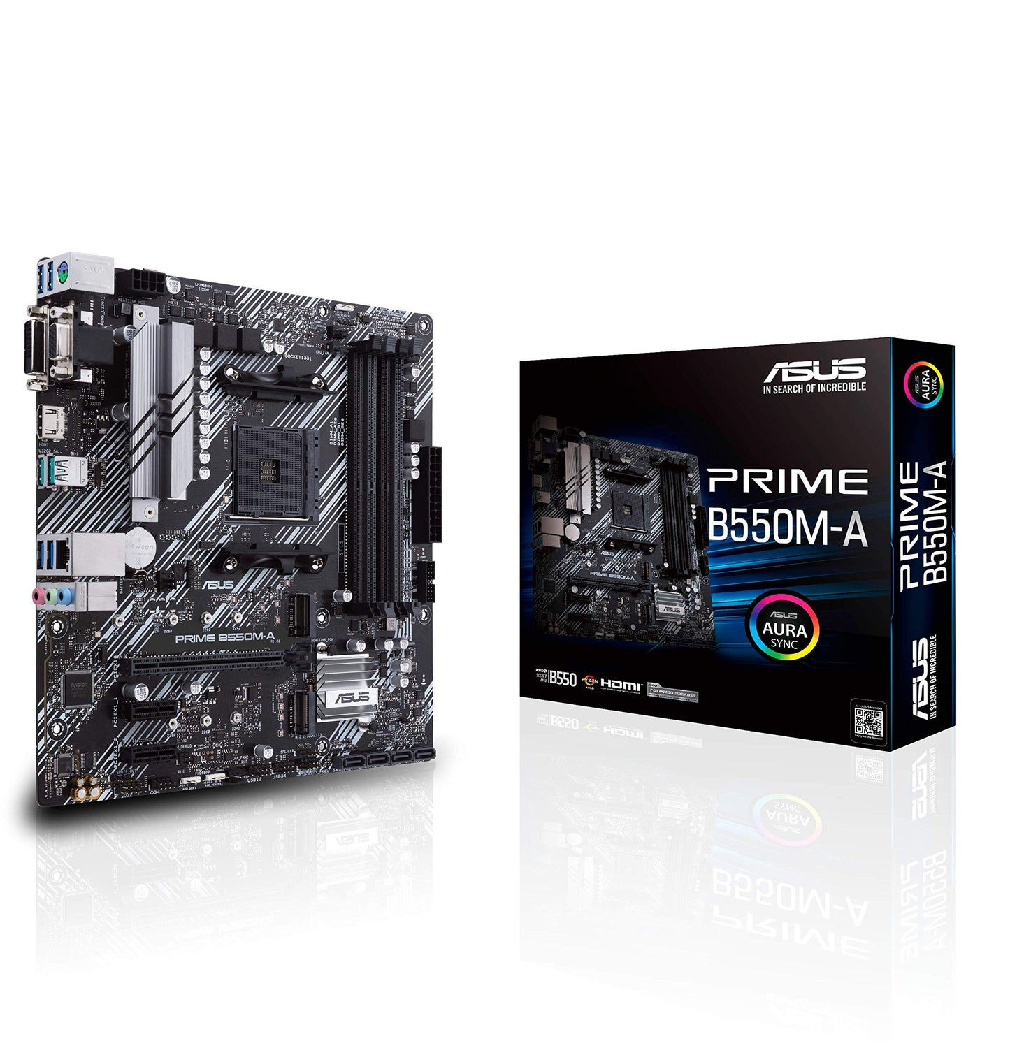 ASUS Prime B450M-A II AMD AM4 (Ryzen 5000, 3rd/2nd/1st Gen Ryzen Micro ATX Motherboard (128GB DDR4, 4400 O.C.), NVMe, HDMI 2.0b/DVI/D-Sub, USB 3.2 2, BIOS Flashback, and Aura Sync)